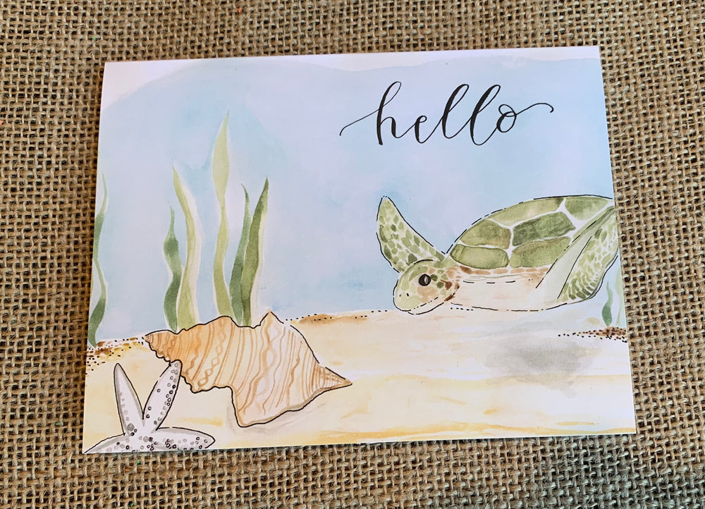 “Hello” Turtle Notecard